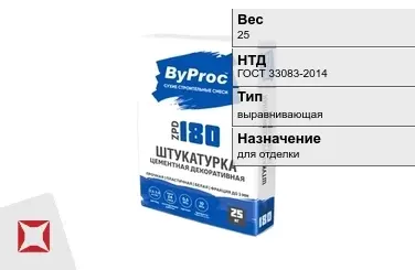 Штукатурка ByProc 25 кг для потолка в Караганде